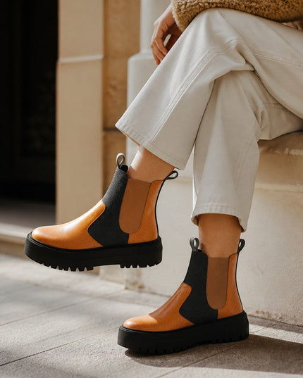 Broadway Essence Chic Boots | Orange (Naranja) | Unisex | Vegan