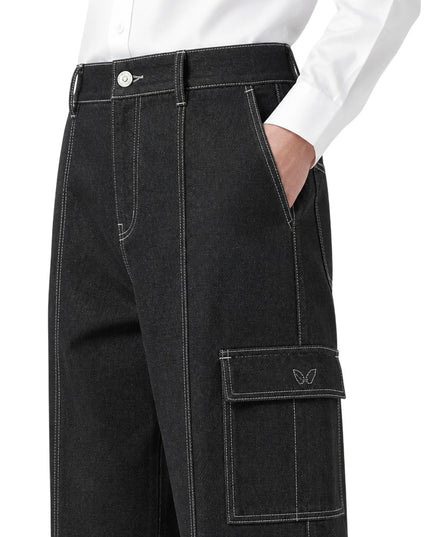Herrenhose Soho Couture | Dekonstruierte Denim | Schwarz