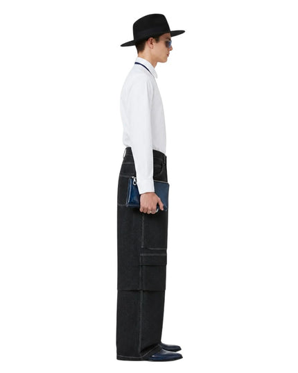 Herrenhose Soho Couture | Dekonstruierte Denim | Schwarz