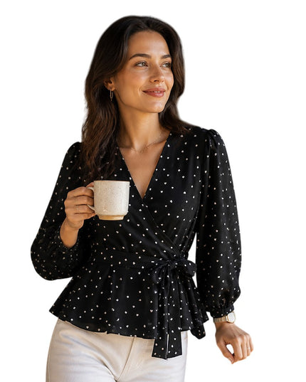 Damenbluse Vail | Boutique Fashion Top | Schwarz