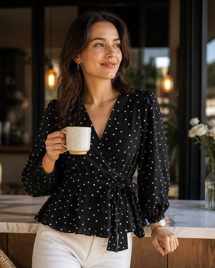 Damenbluse Vail | Boutique Fashion Top | Schwarz