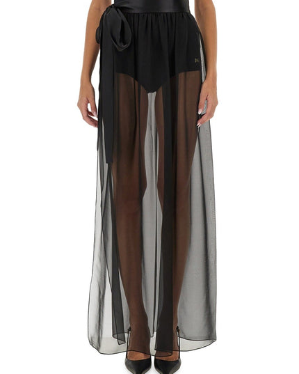 SILK CHIFFON LONG SKIRT