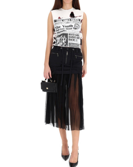 SILK MIDI SKIRT