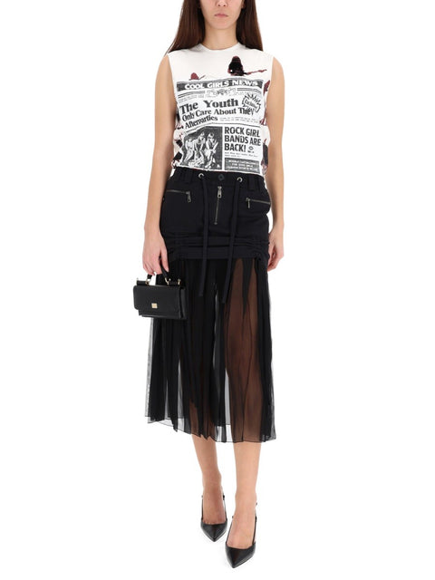 SILK MIDI SKIRT