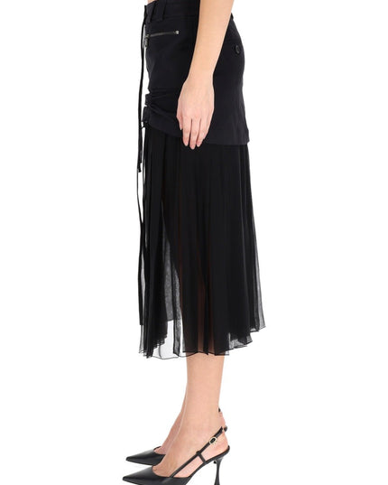 SILK MIDI SKIRT
