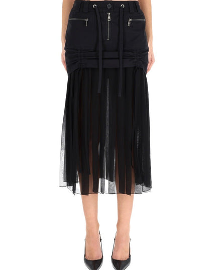 SILK MIDI SKIRT