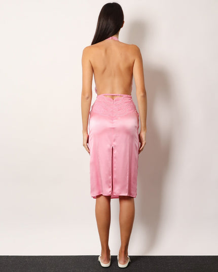Silk Satin Midi Dress