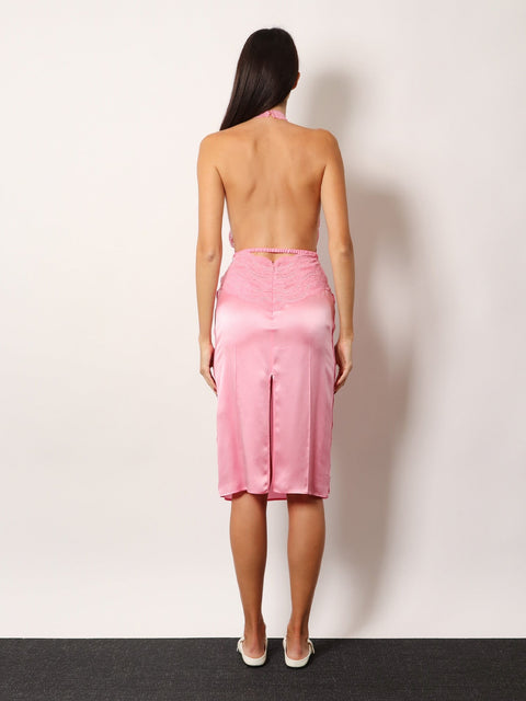 Silk Satin Midi Dress