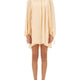 SILK SHIRRED MINI DRESS