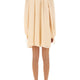 SILK SHIRRED MINI DRESS