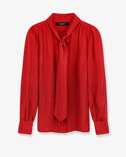 Silk shirt with bow