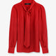 Silk shirt with bow