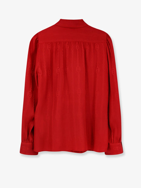 Silk shirt with bow