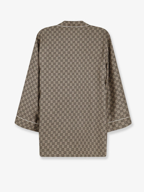 Silk shirt with GG print