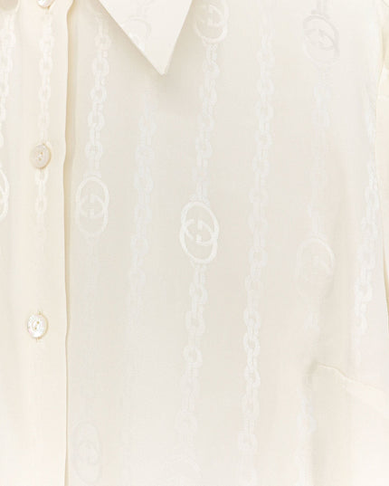 Silk shirt with iconic print