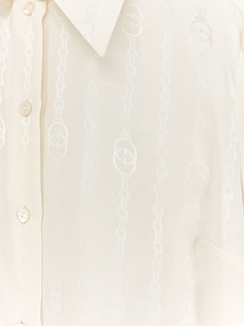 Silk shirt with iconic print