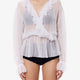 Silk shirt with rouches