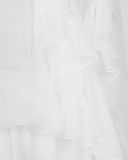 Silk shirt with rouches