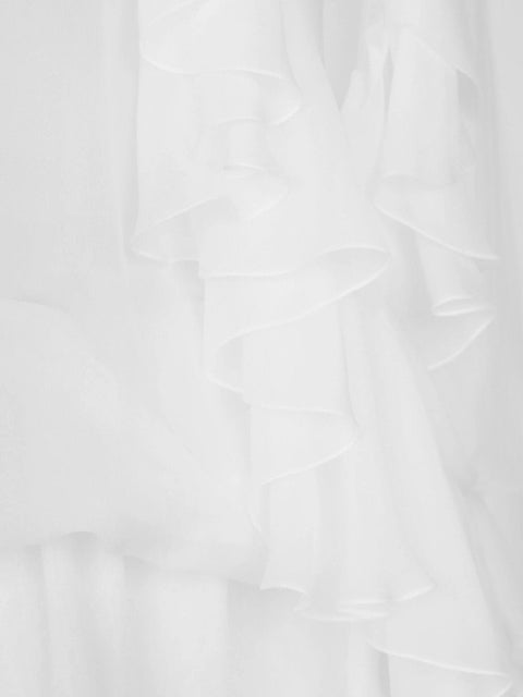 Silk shirt with rouches