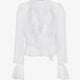 Silk shirt with rouches