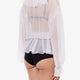 Silk shirt with rouches