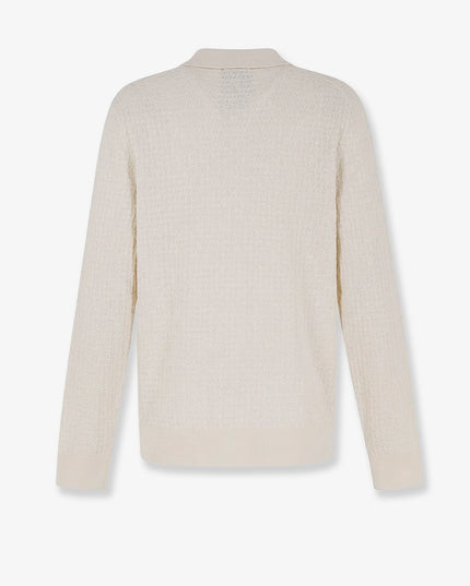 Silk sweater with processing all-over