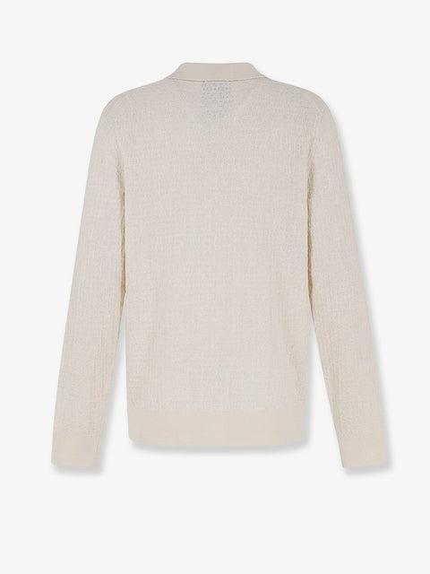 Silk sweater with processing all-over