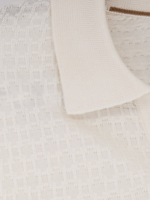Silk sweater with processing all-over