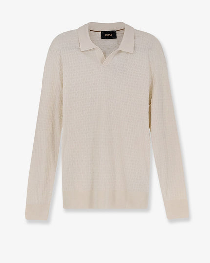Silk sweater with processing all-over