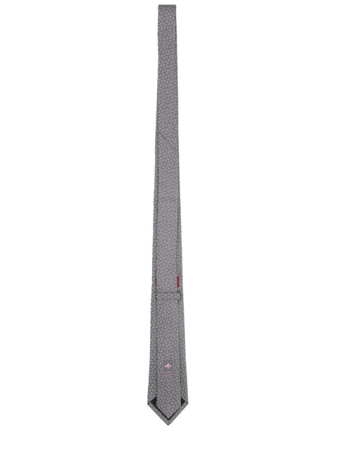 SILK TIE WITH CLAMPS