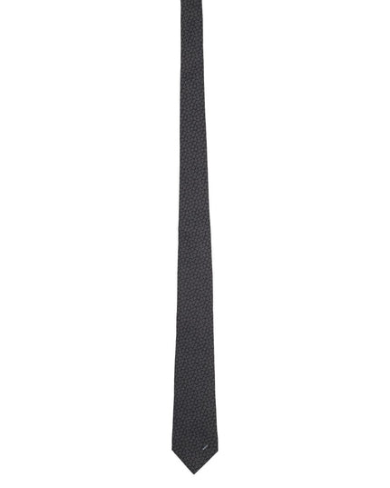 SILK TIE WITH CLAMPS