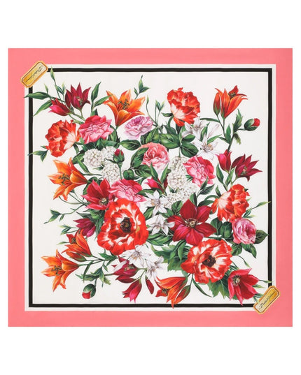 SILK TWILL FLORAL PRINT SCARF