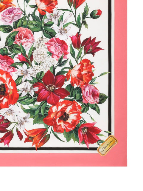 SILK TWILL FLORAL PRINT SCARF