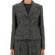 SINGLE-BREASTED JACKET IN WOOL BLEND DOT