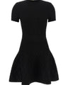 Balmain | Skater Strickkleid mit Rautenmuster | Schwarz | Damen