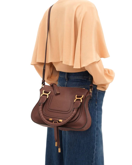 Chloé | Marcie Bag Saddle Stitching | Brown | Damen