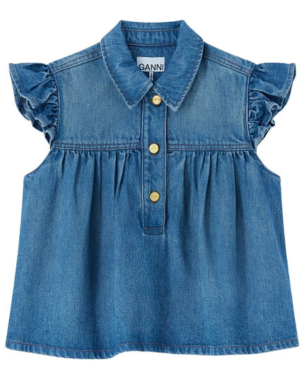 SLEEVELESS TOP WITH COLLAR