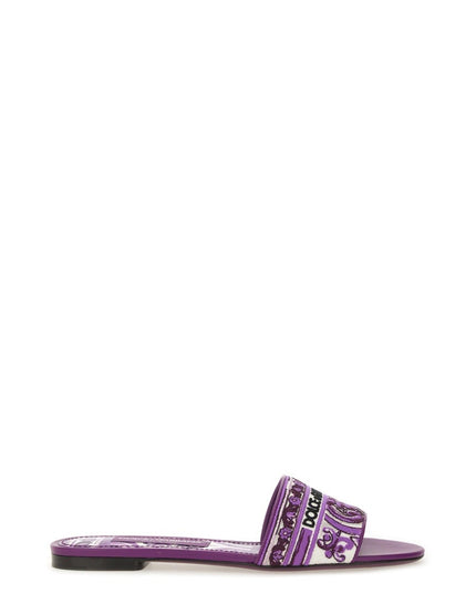 SLIDE SANDAL WITH EMBROIDERY
