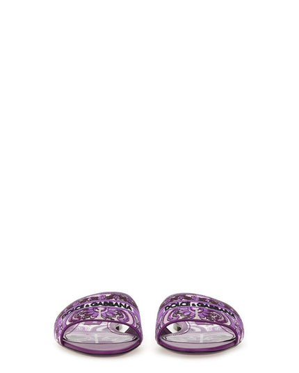 SLIDE SANDAL WITH EMBROIDERY