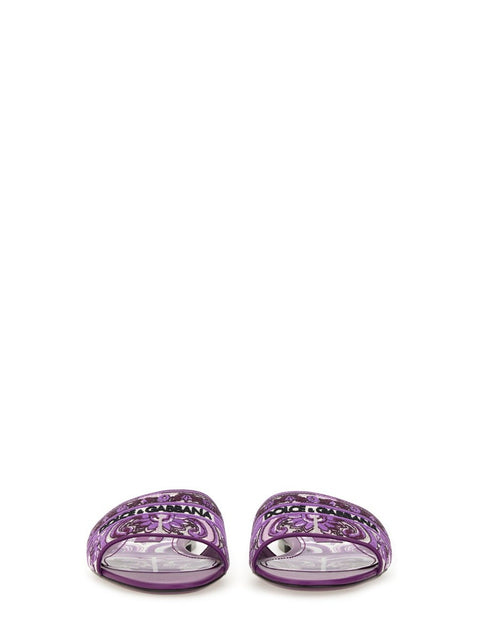 SLIDE SANDAL WITH EMBROIDERY