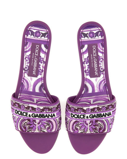 SLIDE SANDAL WITH EMBROIDERY