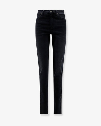 Slim Fit black denim trousers