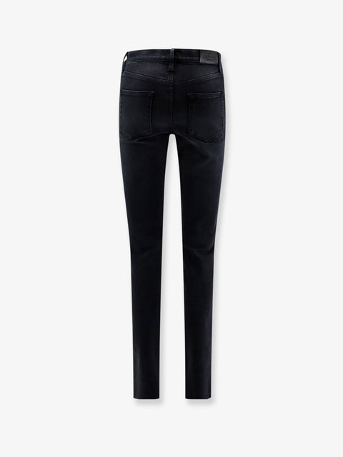 Slim Fit black denim trousers