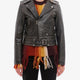 Slim fit Destiny lived-in effect leather biker