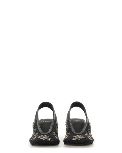 SLINGBACK WITH EMBROIDERY