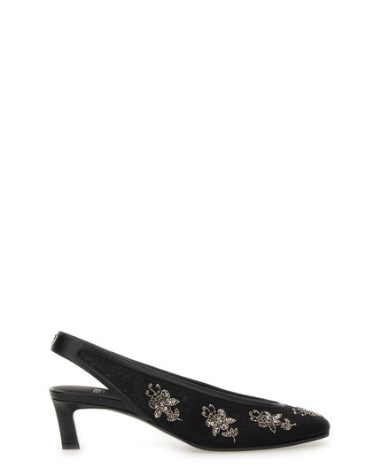 SLINGBACK WITH EMBROIDERY