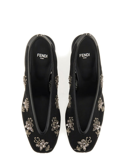 SLINGBACK WITH EMBROIDERY