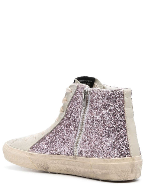 SNEAKER WITH GLITTER AND ZIPPER