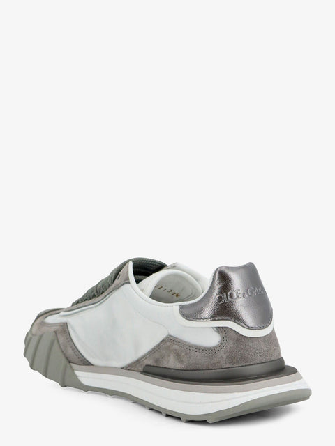 Nylon and suede sneakers with DG logo with rhinestones