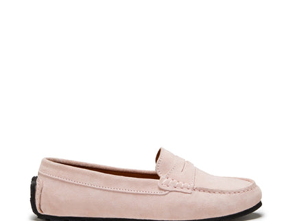 Women's Tyre Sole Penny Loafers, ice pink suede